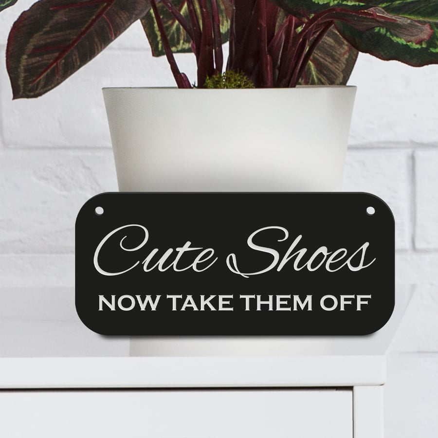 Cute Shoes Remove Shoes Home Sign Entrance Way Home No Shoes Plaque Acrylic