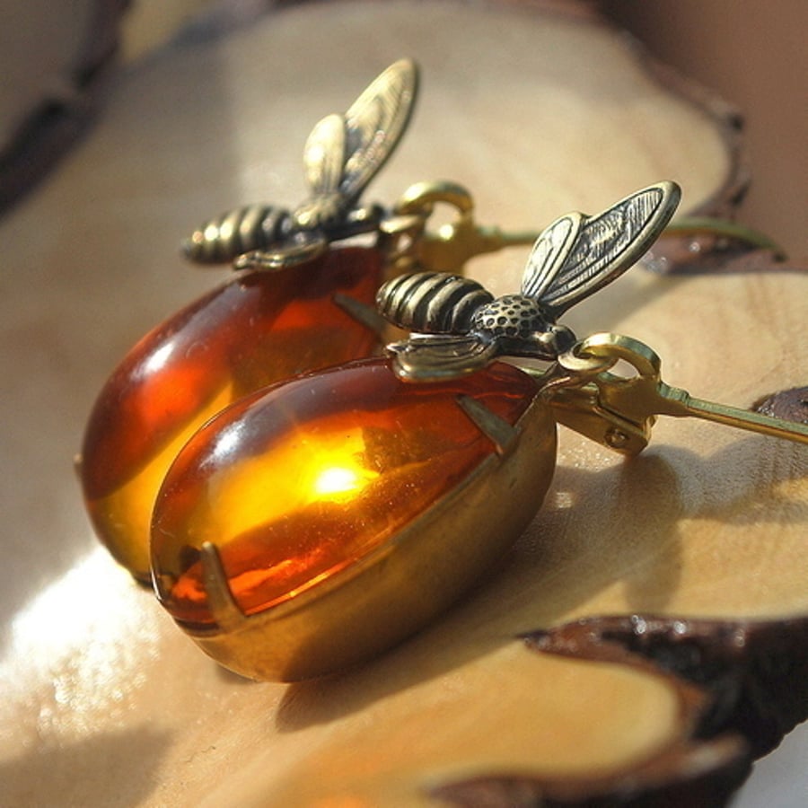 Honey Bee Earrings