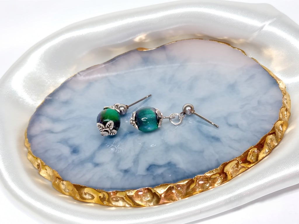 Aurora Earrings with Tibetan Silver