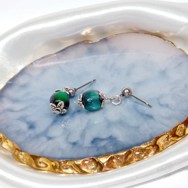 Aurora Earrings with Tibetan Silver