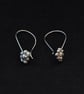 Silver Cluster Dangle Earrings   - Image 3