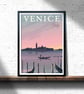 Venice print, Venice city art print, Italy travel poster, Venice wall art - Image 1
