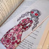 embroidered fabric bookmark