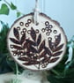 Three pyrography wood slice hanging decorations - Image 3