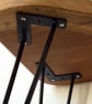 Modern Oak Side Table with Hairpin Legs Bean Shape - Image 5