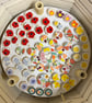 Handmade Ceramic Skandi Art Deco Sunrise brooch, Hand Made Pottery Badge - Image 7