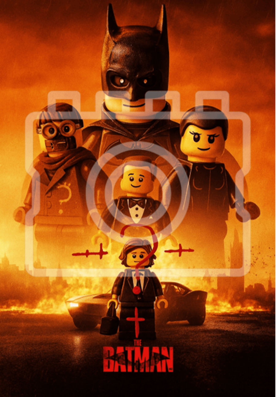 The Batman LEGO-Inspired A4 Art Print - Gotham Movie Poster Style Wall Art