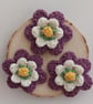 Purple Crochet Flowers