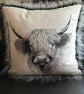 High Land Cow print faux fur cushions with Duck Feather square Pad  - Image 3