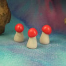 Trio of Toadstools ... Magic! OOAK Sculpt by artist Ann Galvin