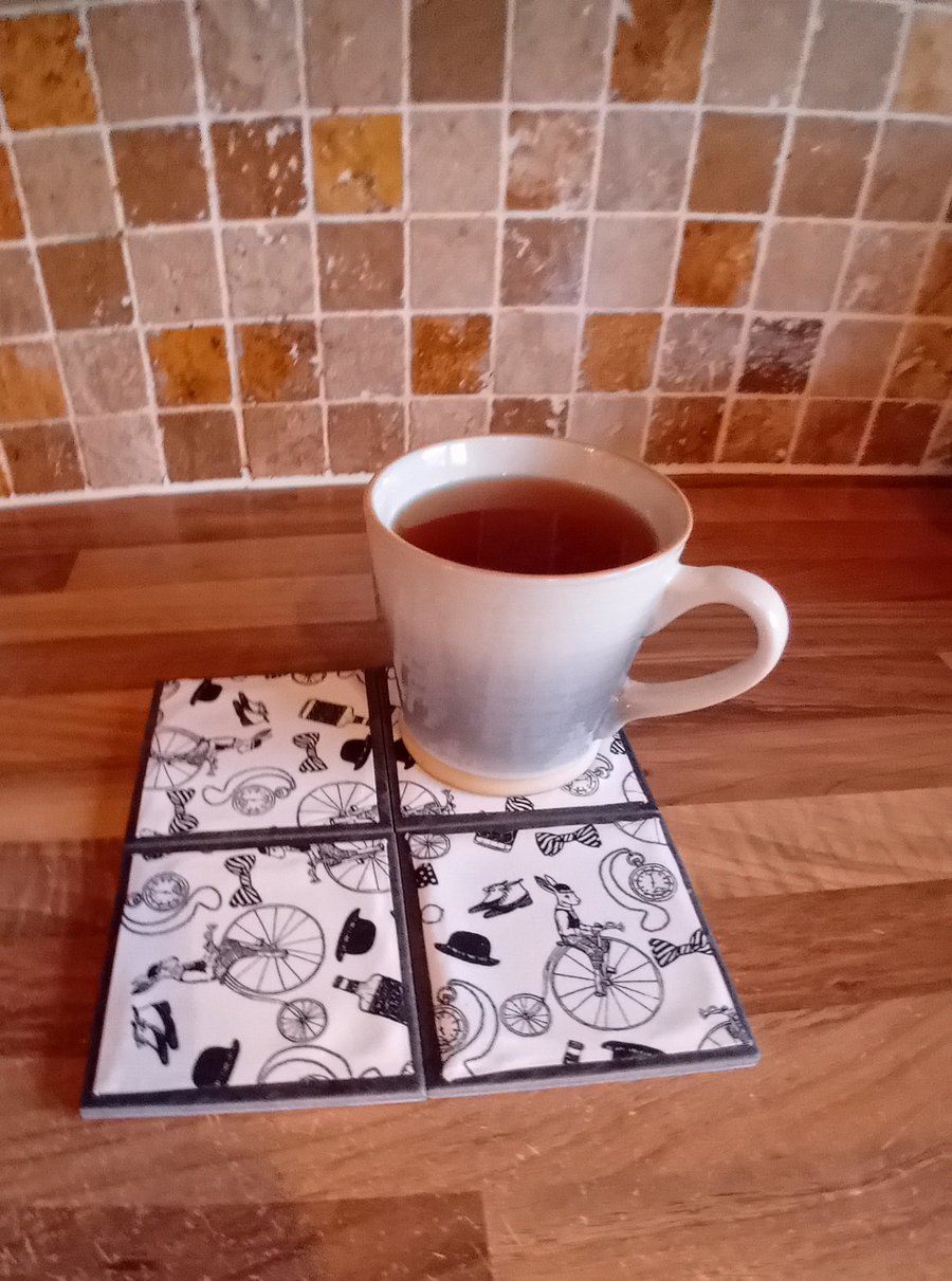 Bicycles - Ceramic Tile Set of 4 Coasters Perfectly Imperfect