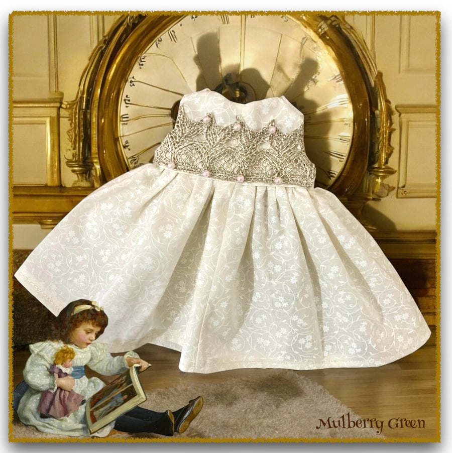 Ivory Heirloom Dress with a Cotton Lace Bodice