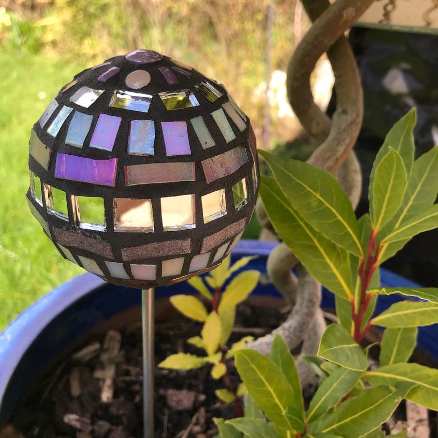 Mosaic Garden Ornament - Purple 