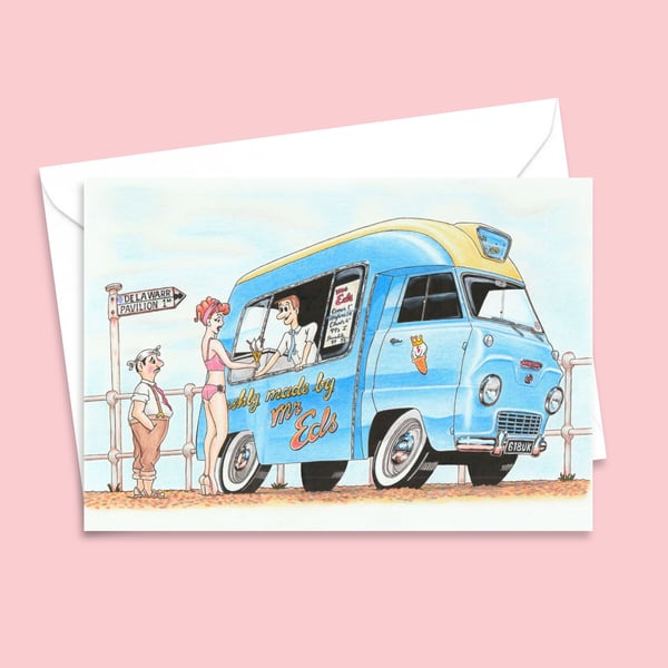 Nostalgia Seaside Postcard Humour Greetings Card & Envelope (6"x4")