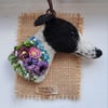 Needle Felted Greyhound Brooch
