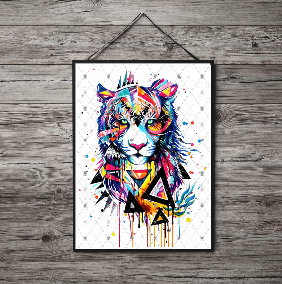 Tiger A4 Print, Tiger Custom Print, Personalised Wall Art, Custom Tiger Picture