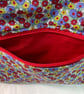 Large wash bag in Liberty cotton, floral toiletries bag with handles and pocket. - Image 5