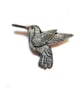 Wonderfully whimsical Newsprint Hummingbird Resin Brooch by EllyMental  - Image 1