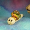 Spring Sale ... Tiny Village Snail OOAK Sculpt by Ann Galvin Gnome Village
