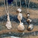 Silver shell pendant