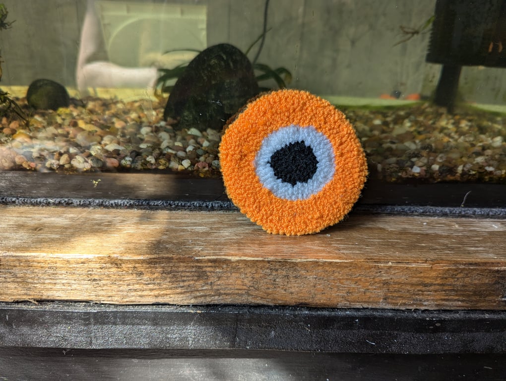 Orange Nazar or Evil Eye - Mug Rug 