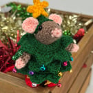 Crochet Christmas mouse