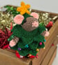 Crochet Christmas mouse