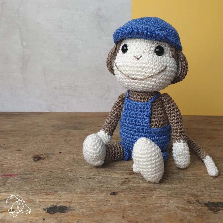Bryan the Monkey Crochet Kit, DIY craft kit, Craft kit gift, Amigurumi kit