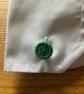 Dorset Button Cufflinks, Emerald - Image 2