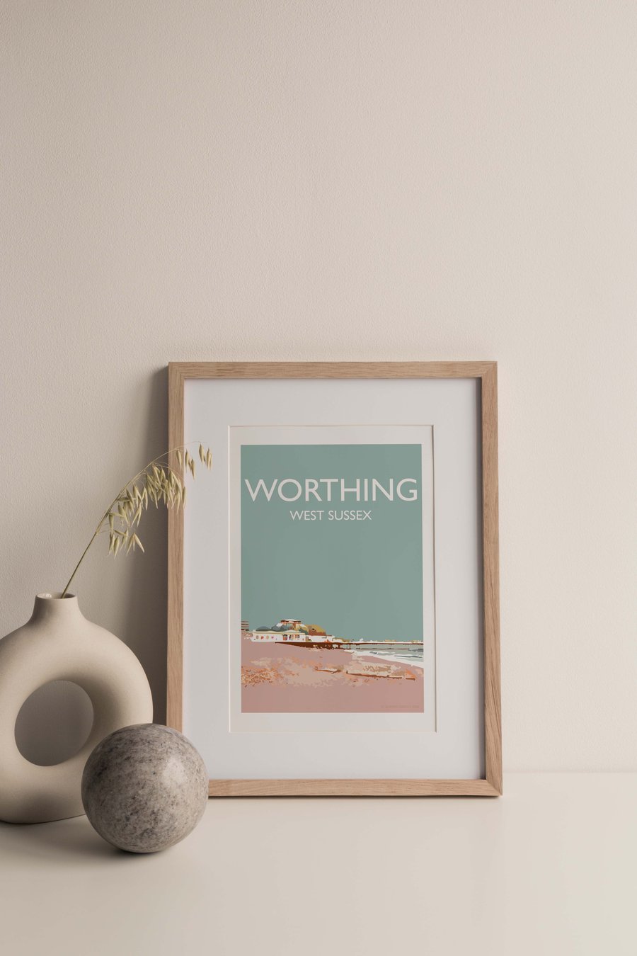 Worthing, West Sussex, UK Giclee Travel Print