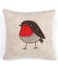 Pin Cushion Robin Wildlife Nature Bird Freehand Machine Embroidered - Image 3