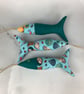 Shells hanging fabric fish set, Handmade - Image 5