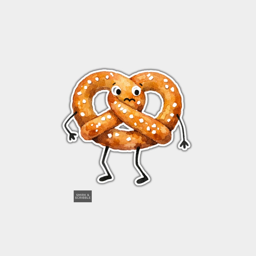 Funny Snarky Vinyl Sticker For Adults - Pretzel