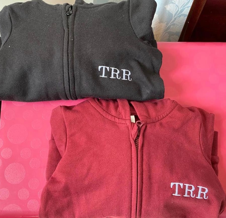 Custom order embroidered sweatshirts 