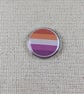Lesbian Flag Pin - Pride Themed Badge - Large Resin Topped Pin Badge