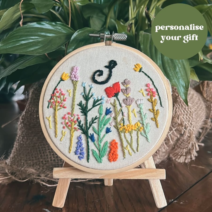 Personalised Wildflower Embroidery