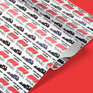 Personalised Formula 1 race car wrapping paper