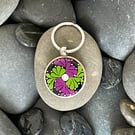 Hand Painted Keyring Mandala Acrylic Painting on Wood Original & Unique