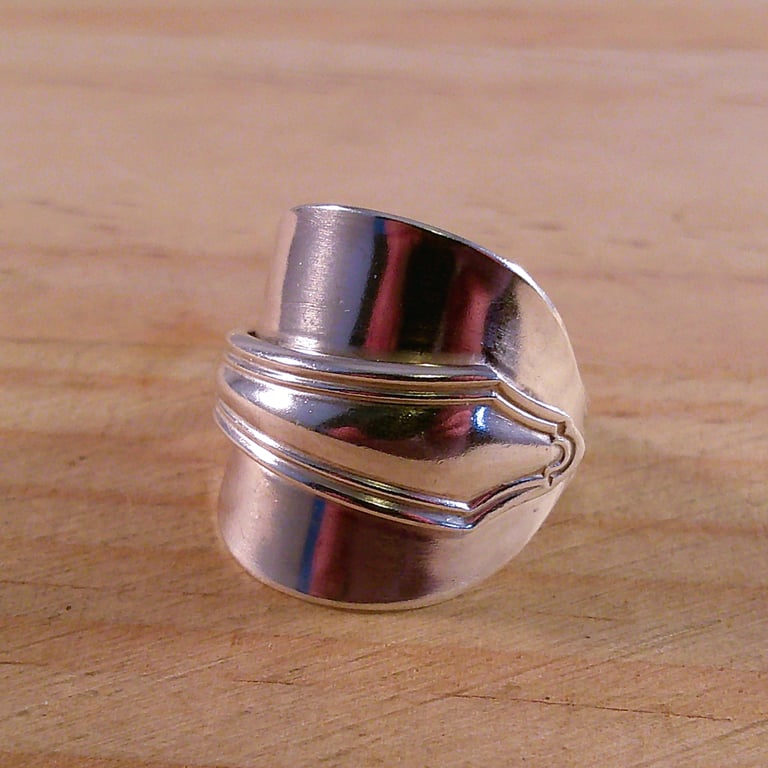 Upcycled Sterling Silver Dubarry Wrap Spoon Ring (SKU070325)