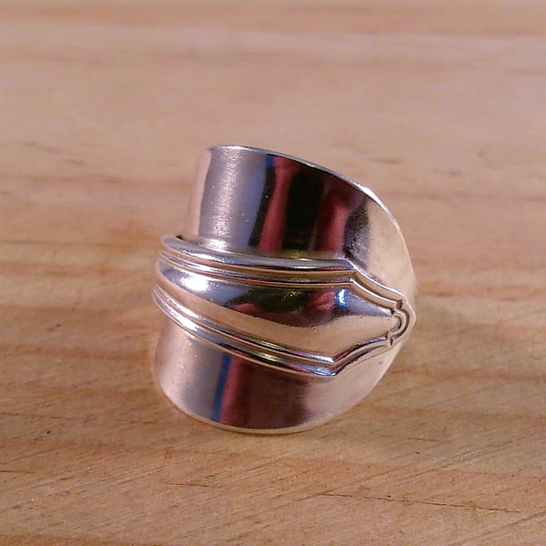 Upcycled Sterling Silver Dubarry Wrap Spoon Ring (SKU070325)