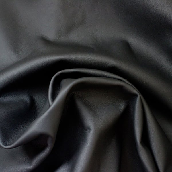 Black Leather - 100% Genuine Cow Hide Cut - 24 inches X 6.5 inches