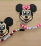 Mickey and Minnie Hama Bead Keyring 