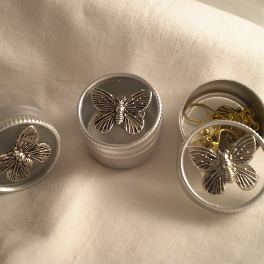 Steampunk Butterfly Trinket/Gift Tins x 3