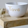 Made to order - Stoneware little star yarn bowl customised with your own message