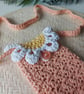 Crochet Cotton Daisy Glasses Case, Phone Case Peach - Image 2