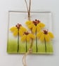 Fused Glass Sunflower Suncatcher: Handmade Garden & Patio Decor - Image 4