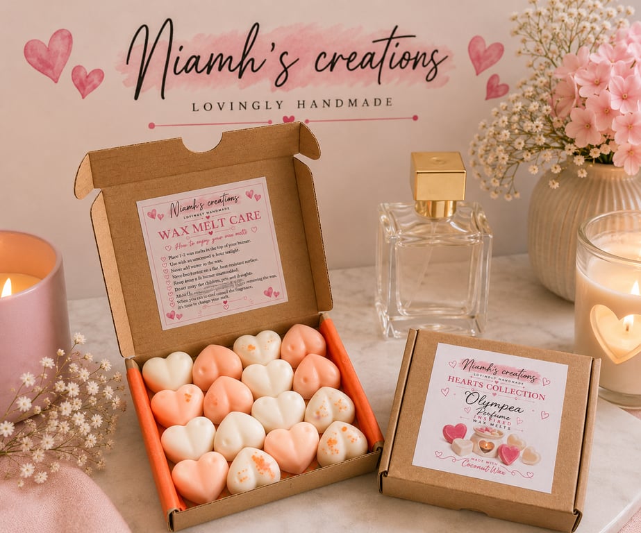 Olympea Perfume Inspired Heart Wax Melts Luxury Home Fragrance (UK), Vegan, 