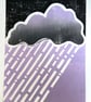 Stormy Rain Cloud A4 Lino Print