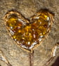 Hanging new baby footprint 3 hearts beaded embroidered nursery decoration gift - Image 3