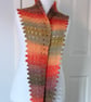 Crocheted Here Comes the Sun Scarf with a Bobble Edging in Autumnal Colours - Image 4